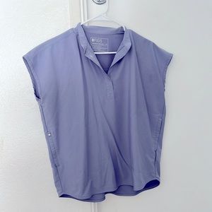 Figs scrubs women’s Vapor Blue Space Dye Rafaela Top